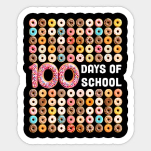 100Th Day Of School Teacher Kids 100 Days Donuts Sticker